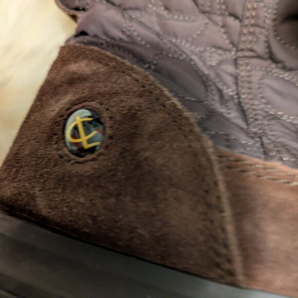 Brown Coach Suede Quilted Talon Boot - Picture 3 of 9